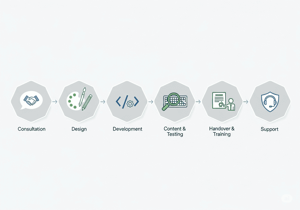 Quy trình 6 bước thiết kế website minh bạch của Tini Tech