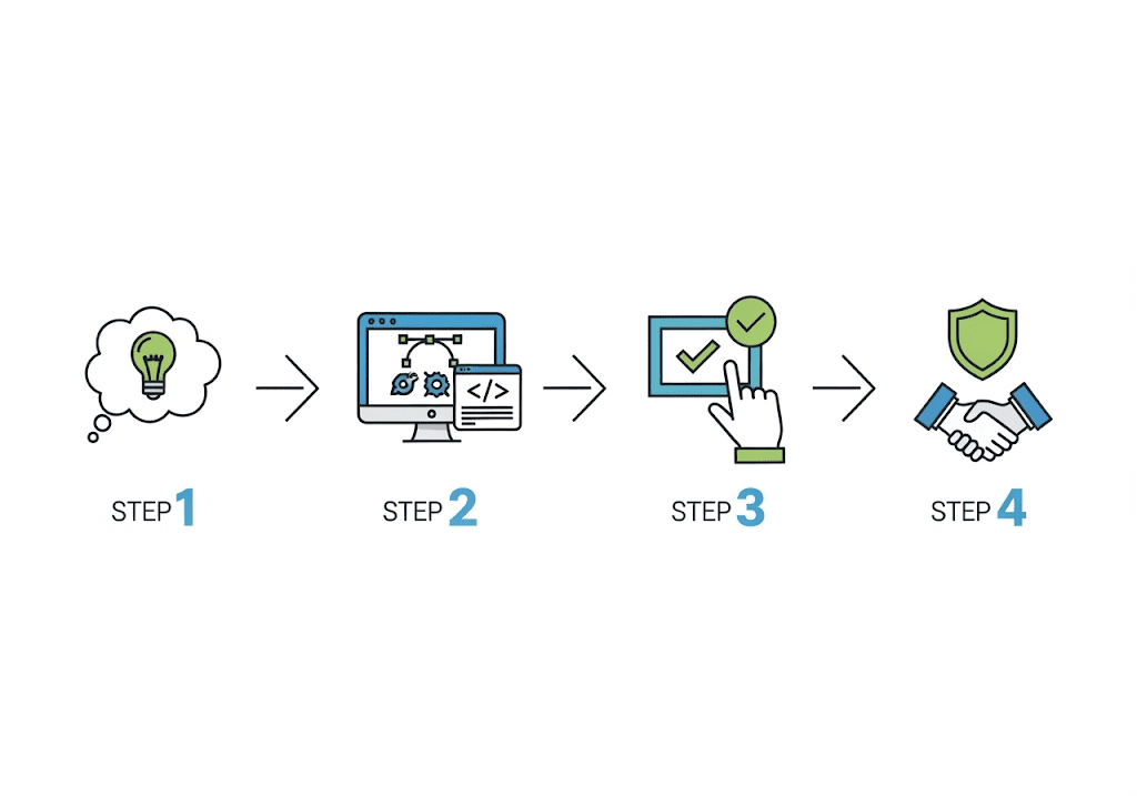 Quy trình thiết kế web chuyên nghiệp 4 bước của Tini Tech