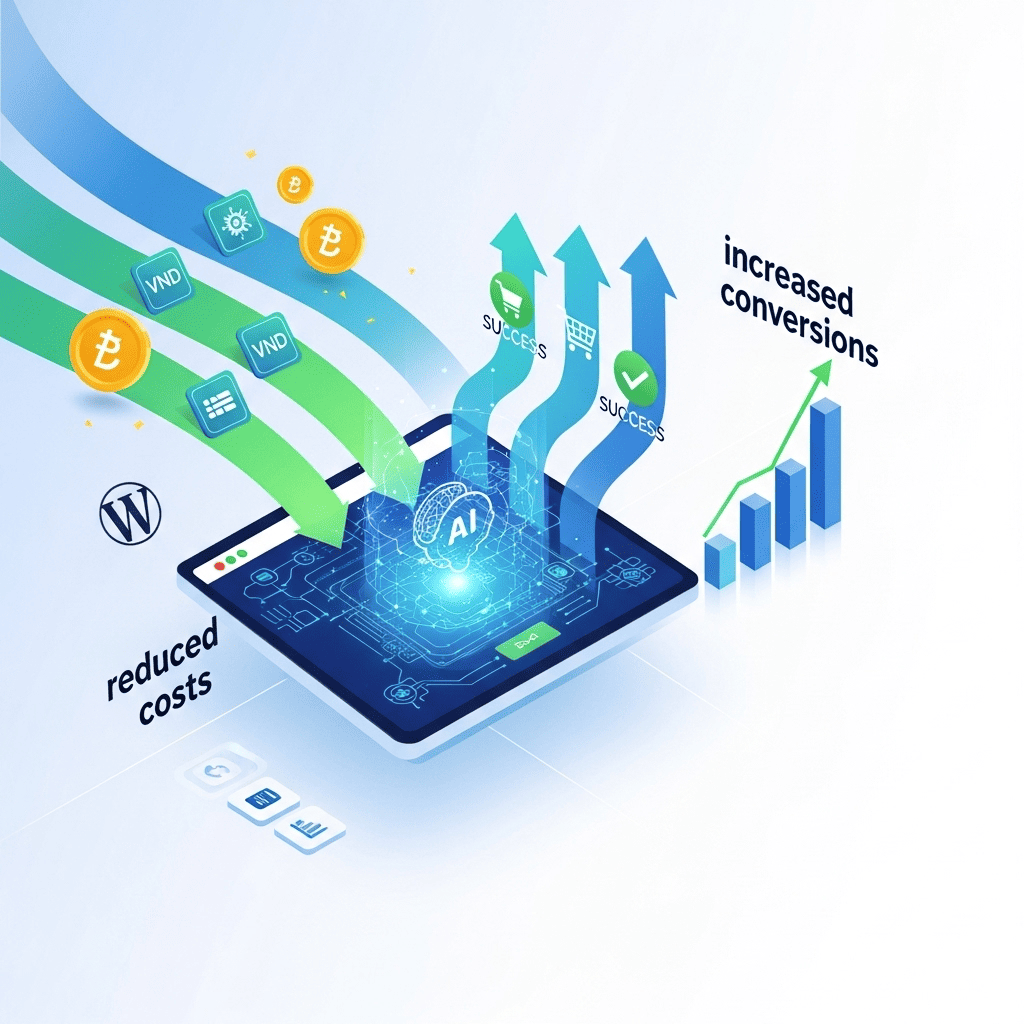 Sức mạnh của website WordPress chuẩn SEO tích hợp AI Giảm chi phí quảng cáo, tăng tỷ lệ chốt đơn.