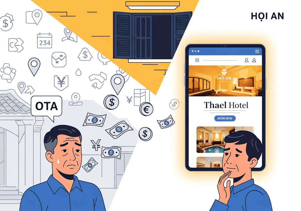 Chủ khách sạn Hội An thoát phụ thuộc OTA nhờ website
