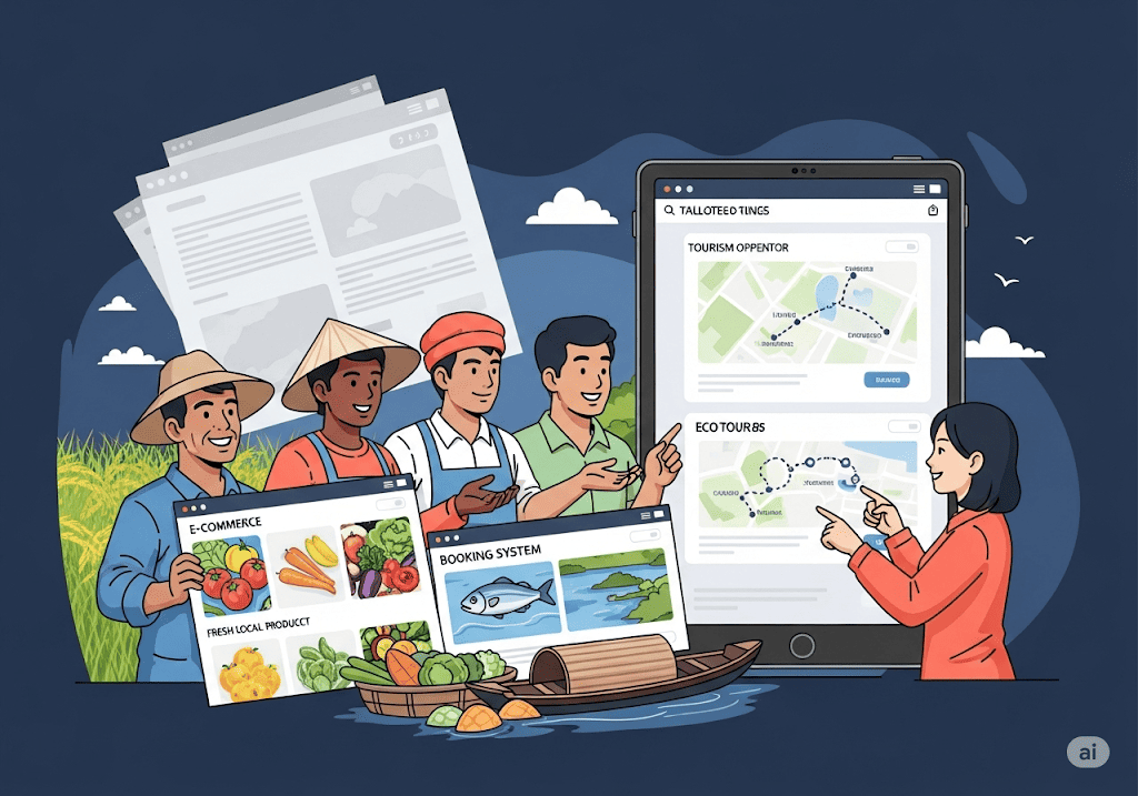 Doanh nghiệp miền Tây với website được thiết kế riêng, phù hợp đặc thù