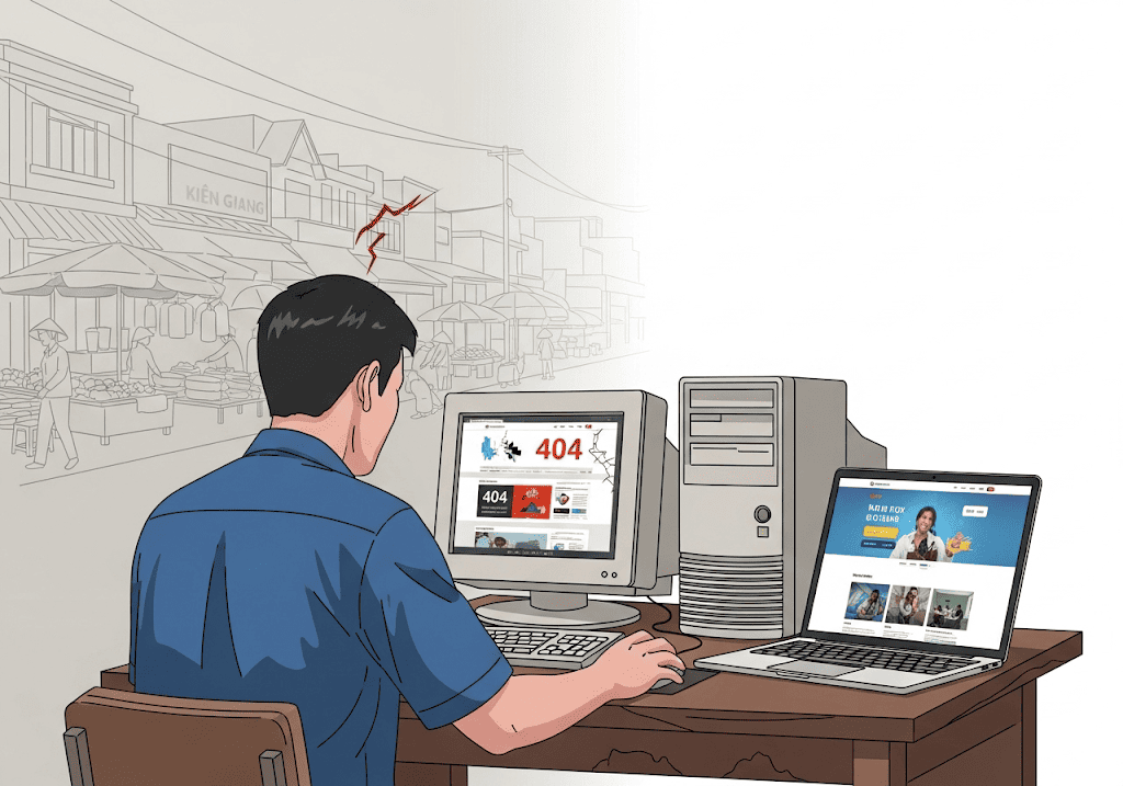 Doanh nghiệp Kiên Giang gặp khó khăn với website cũ, bỏ lỡ cơ hội
