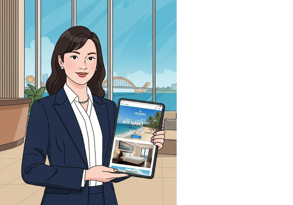 Chủ khách sạn Đà Nẵng tự tin với website chuyên nghiệp