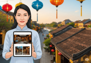 Chủ khách sạn Hội An xem website đẹp, hiện đại