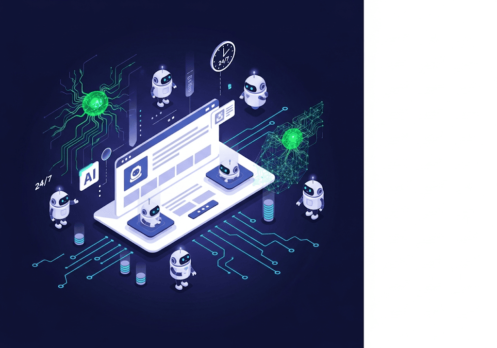Website tích hợp AI tự động tìm kiếm khách hàng 24/7.