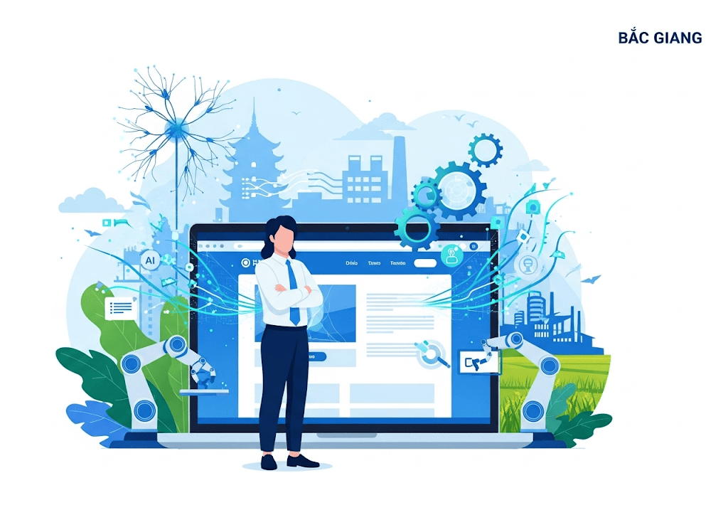 Tini Tech thiết kế website Bắc Giang tích hợp AI tự động hóa