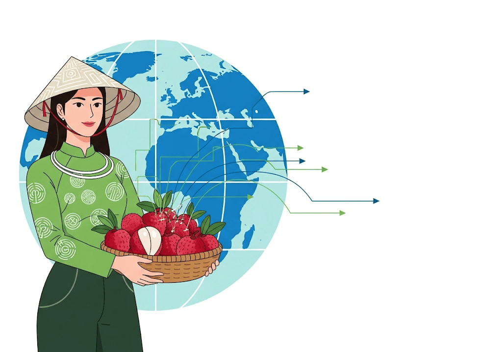 Vải thiều Lục Ngạn xuất khẩu toàn cầu nhờ website chuyên nghiệp