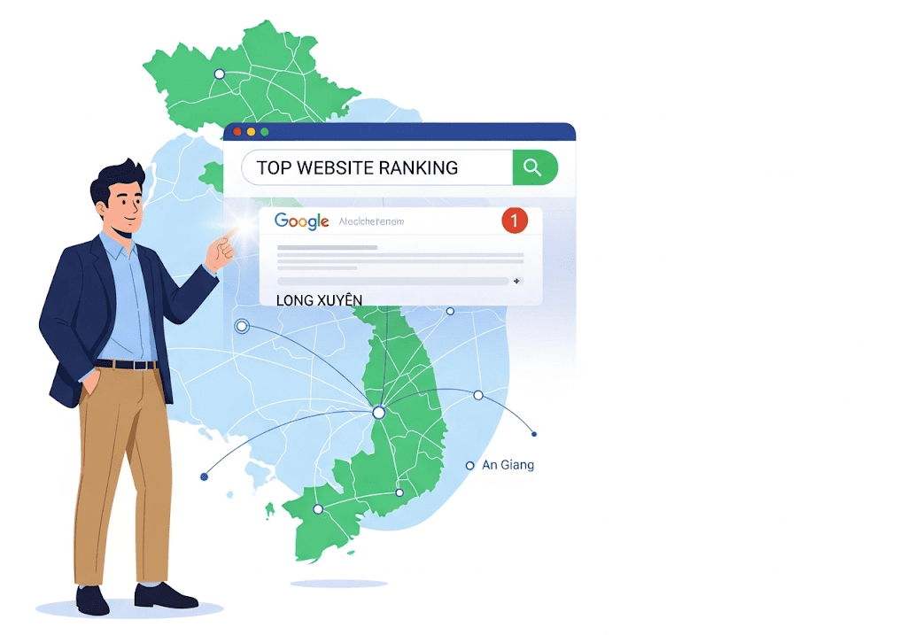 Website chuẩn SEO giúp doanh nghiệp Long Xuyên lên top Google