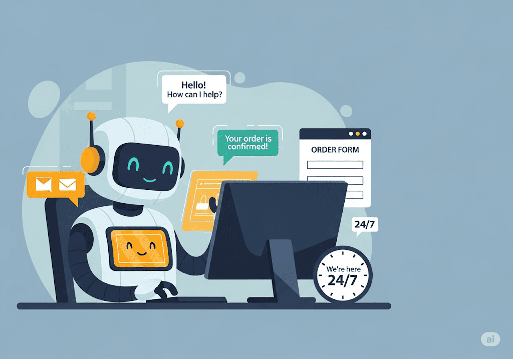 Website hoạt động 24-7 như nhân viên mẫn cán, tự động trả lời