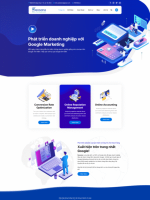 Mẫu website Dịch vụ Digital Marketing Hiện đại & Chuyên nghiệp - Mẫu Agency2