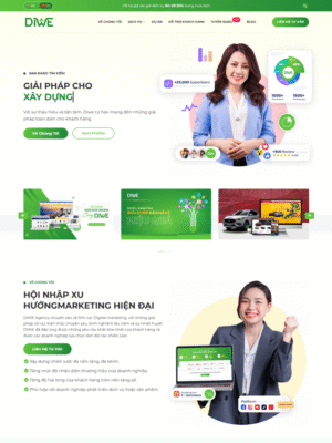Mẫu website Dịch vụ Digital Marketing Hiện đại & Chuyên nghiệp - Mẫu Agency3