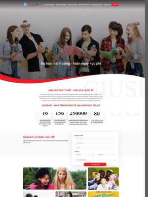 Mẫu website Trung tâm Anh ngữ Chuyên nghiệp & Năng động - Mẫu Anhngu