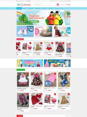 Mẫu website Cửa hàng thời trang trẻ em Thân thiện & Năng động - BABYSHOP02