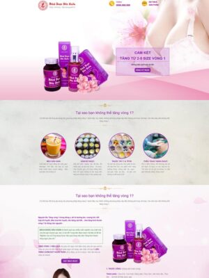 Mẫu website Sản phẩm làm đẹp Nữ tính, Sang trọng & Chuyên nghiệp - Mẫu BachDuoc