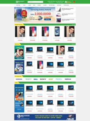 Mẫu website Cửa hàng Điện tử & IT Hiện đại - BKShop