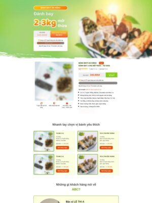 Mẫu website Thực phẩm giảm cân Hiện đại & Đáng tin cậy - Mẫu BanhGiamCan