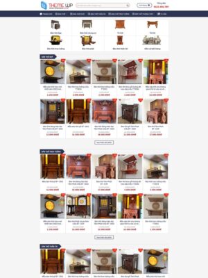Mẫu website Cửa hàng Bàn thờ & Đồ thờ cúng Trang trọng - Mẫu BanTho