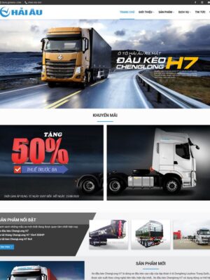 Mẫu website Bán & Phân phối Xe tải, Xe đầu kéo Hiện đại & Chuyên nghiệp - Mẫu BANXE3