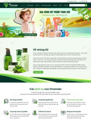 Mẫu website Dịch vụ gia công mỹ phẩm Sáng tạo & Chuyên nghiệp - Mẫu Baobi