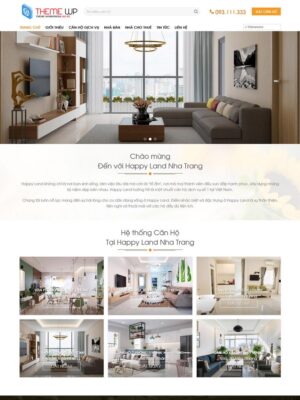 Mẫu website Bất động sản (Căn hộ dịch vụ/nghỉ dưỡng) Hiện đại & Sang trọng - BDS11