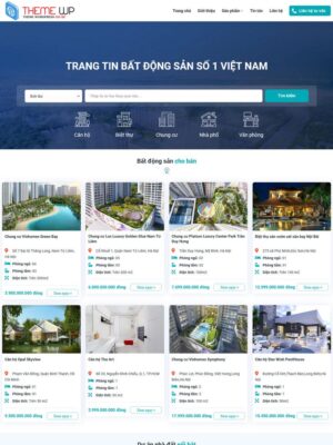 Mẫu website Bất động sản Hiện đại & Chuyên nghiệp - BDS12