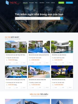 Mẫu website Bất động sản Hiện đại & Chuyên nghiệp - BDS16