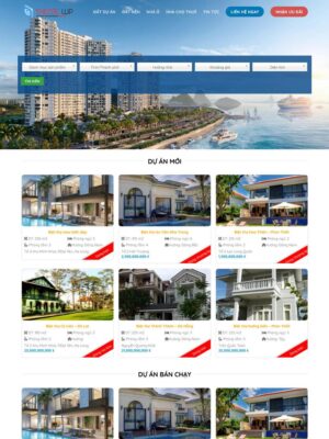 Mẫu website Bất động sản Hiện đại & Chuyên nghiệp - BDS17
