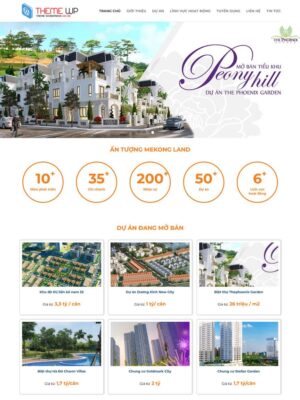 Mẫu website Bất Động Sản Sang trọng & Chuyên nghiệp - BDS18