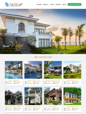 Mẫu website Bất động sản nghỉ dưỡng Sang trọng & Hiện đại - BDS21