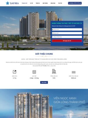 Mẫu website Bất động sản Dự án Căn hộ Hiện đại & Sang trọng - BDS26