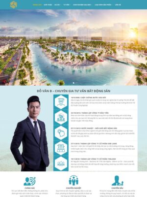 Mẫu website Tư vấn Bất động sản Chuyên nghiệp & Đáng tin cậy - Mẫu BDS27