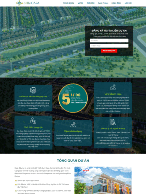 Mẫu website Bất động sản Hiện đại & Chuyên nghiệp - Mẫu BDS31