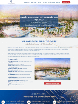 Mẫu website Dự án Bất động sản Sang trọng & Hiện đại - BDS32