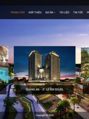 Mẫu website Bất Động Sản Sang trọng & Chuyên nghiệp - Mẫu BDS3