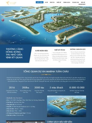 Mẫu website Bất động sản (Dự án nghỉ dưỡng/Đô thị biển) Sang trọng - BDS04
