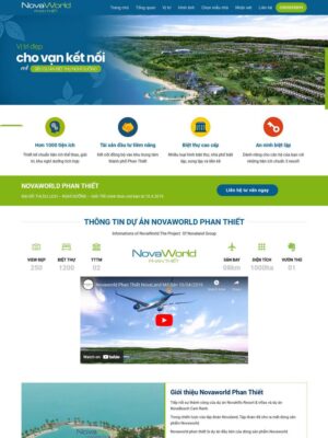 Mẫu website Bất động sản nghỉ dưỡng Hiện đại & Sang trọng - Mẫu BDS6