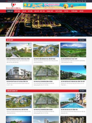 Mẫu website Bất động sản Hiện đại & Chuyên nghiệp - Mẫu BDS7