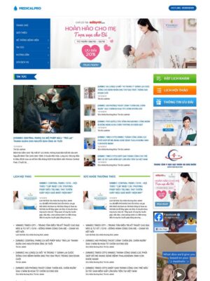 Mẫu website Bệnh viện & Dịch vụ Y tế Chuyên nghiệp & Tin cậy - Mẫu Benhvien