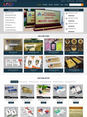 Mẫu website Sản xuất biển chức danh, thẻ nhân viên & quà tặng doanh nghiệp Chuyên nghiệp & Hiện đại - bienchucdanh