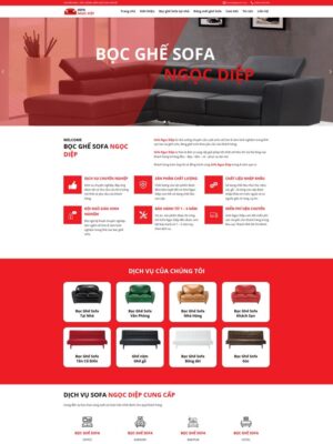 Mẫu website Dịch vụ bọc ghế sofa Chuyên nghiệp & Hiện đại - Mẫu BocGhe