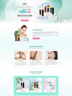 Mẫu website Mỹ phẩm & Chăm sóc da Hiện đại Tươi mới - Bomyphamnu