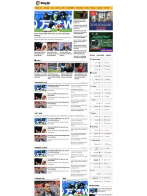 Mẫu website Tin tức Thể thao Bóng đá Chuyên nghiệp & Năng động - Mẫu BongDa