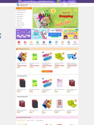 Mẫu website Văn phòng phẩm & Đồ dùng học sinh Năng động & Hiện đại - BOOK02