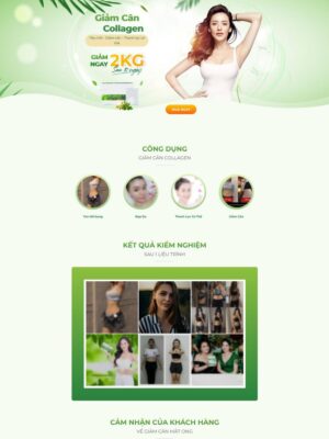 Mẫu website Thực phẩm chức năng giảm cân Hiện đại & Tươi mát - BOTGC01