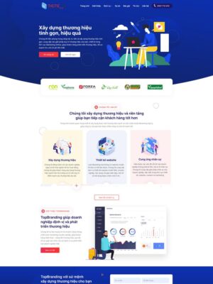 Mẫu website Dịch vụ Xây dựng Thương hiệu và Marketing Tổng thể Hiện đại & Chuyên nghiệp - Mẫu Brand