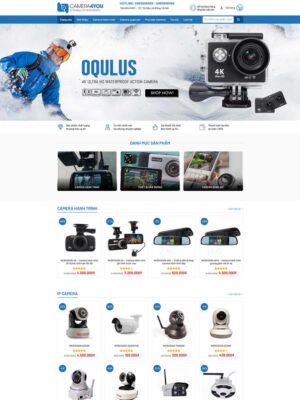 Mẫu website Cửa hàng Thiết bị Camera & Phụ kiện Hiện đại & Chuyên nghiệp - Camera