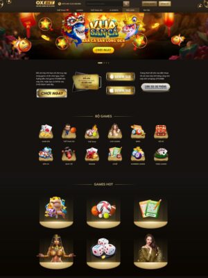 Mẫu website Game cá cược & Casino trực tuyến Sang trọng & Sôi động - Mẫu Casino