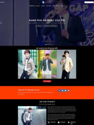 Mẫu website Ca sĩ, Nghệ sĩ âm nhạc Chuyên nghiệp & Năng động - Mẫu Casy