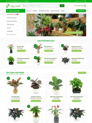 Mẫu website Cửa hàng cây cảnh & cây xanh Hiện đại, Thân thiện & Chuyên nghiệp - CHAUCAY2