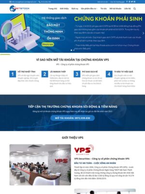 Mẫu website Chứng khoán Chuyên nghiệp & Hiện đại - Mẫu ChungKhoan